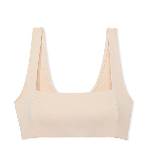 NWT PINK VS Ultimate Squareneck Sports Bra Off Cream - XS - Picture 1 of 6